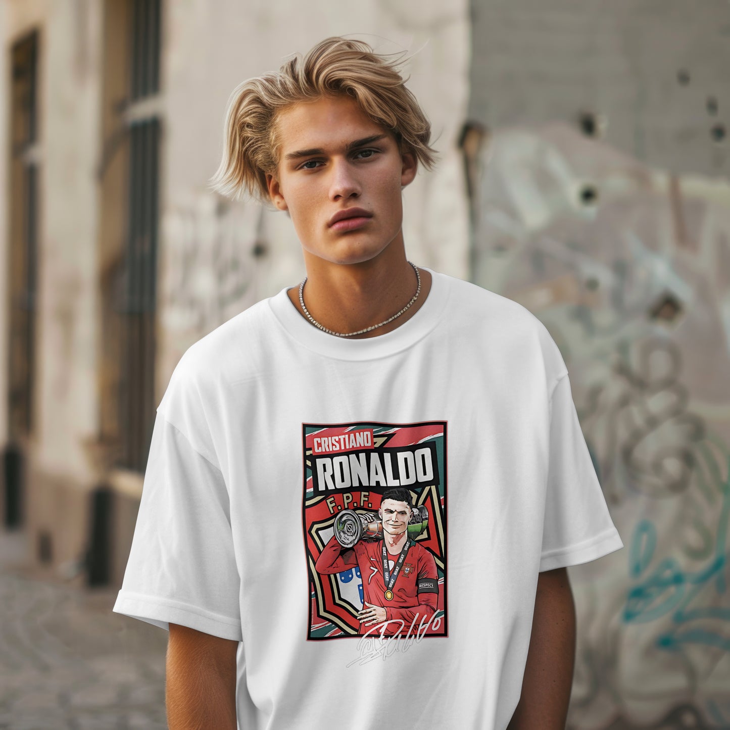 Unisex Oversized Classic Ronaldo Printed Tee