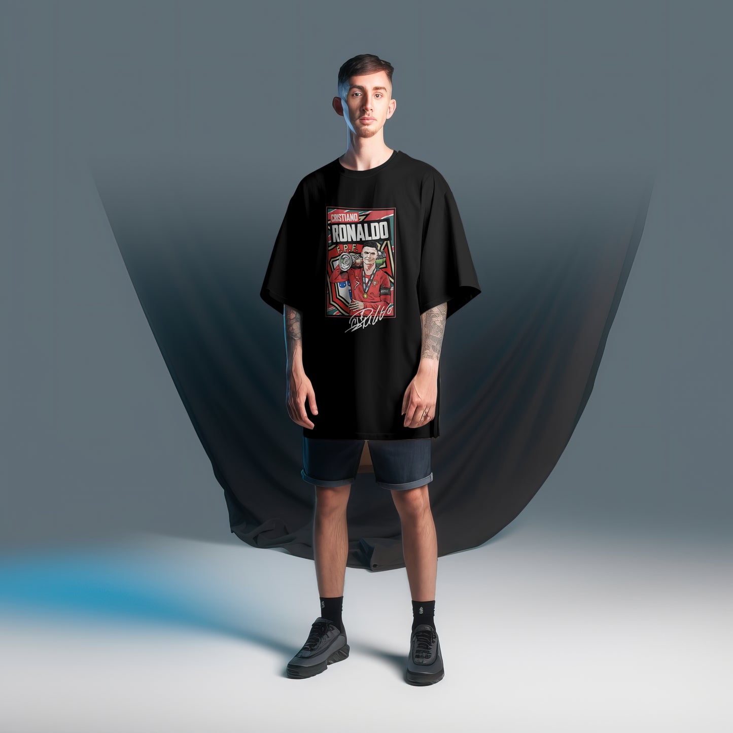 Unisex Oversized Classic Ronaldo Printed Tee